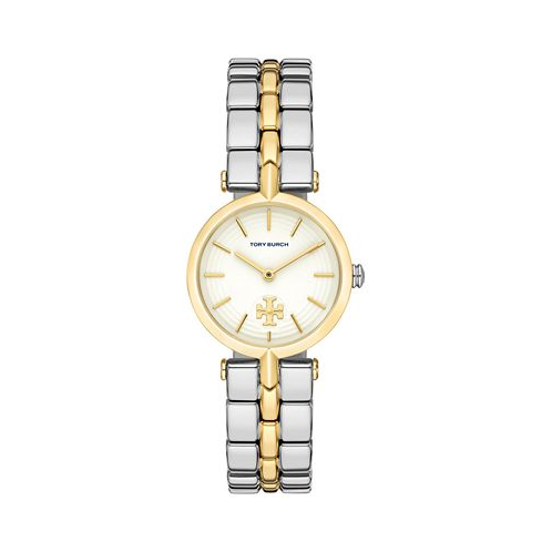 Tory Burch Womens Kira Two-Tone Stainless Steel Bracelet Watch 30mm