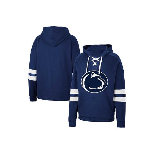 Colosseum Mens Navy Penn State Nittany Lions Lace-Up 4.0 Pullover Hoodie