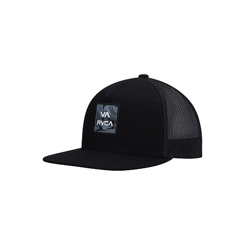 RVCA Big Boys Black ATW Print Trucker Snapback Hat