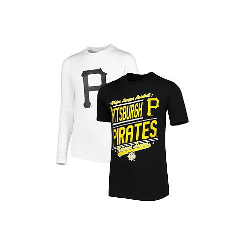 Stitches Big Boys Black White Pittsburgh Pirates Combo T-shirt Set