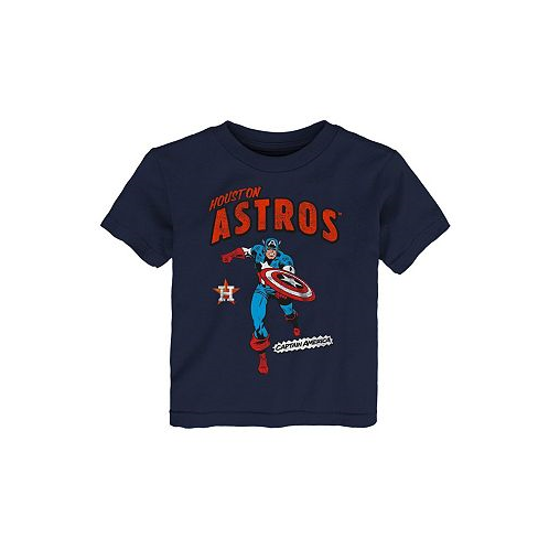 Outerstuff Toddler Boys and Girls Navy Houston Astros Team Captain America Marvel T-shirt