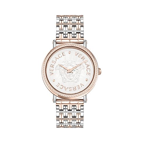 Versace Womens Swiss V-Dollar Two-Tone Bracelet Watch 37mm