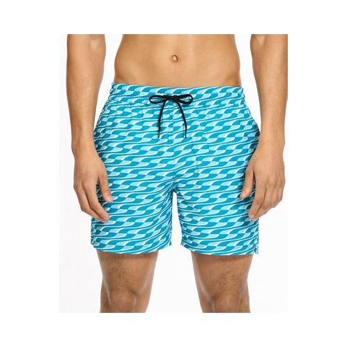 Puma Mens 5 Geometric-Print Swim Shorts