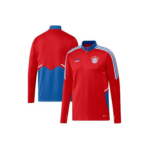 Adidas Mens Red Bayern Munich Training AEROREADY Quarter-Zip Top