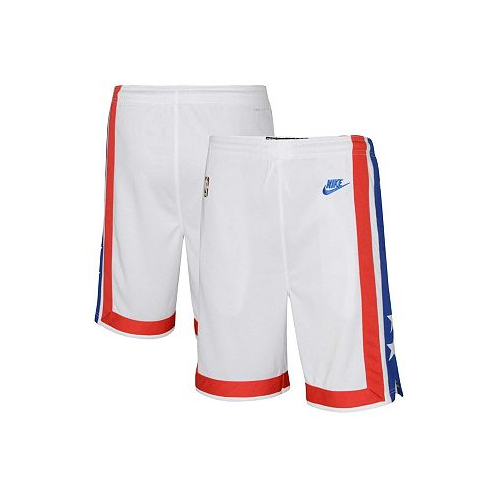 Nike Big Boys White Brooklyn Nets Hardwood Classics Swingman Shorts