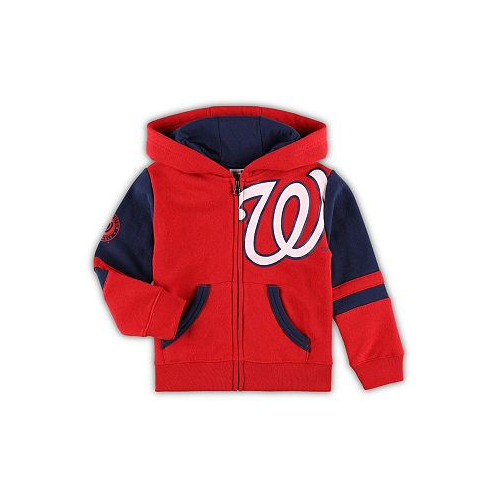 Outerstuff Toddler Boys and Girls Red Washington Nationals Fleece Hoodie Full-Zip Jacket