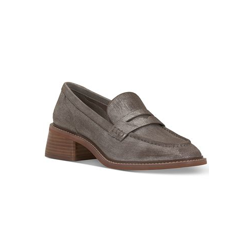 Vince Camuto Enachel Block-Heel Tailored Loafer Flats