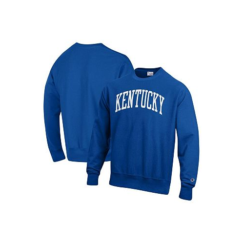 Champion Mens Royal Kentucky Wildcats Arch Reverse Weave Pullover Sweatshirt