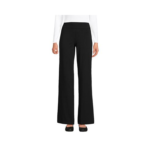 Lands End Womens Starfish Mid Rise Wide Leg Pull On Pants