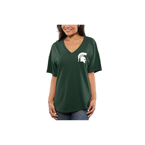 Spirit Jersey Womens Green Michigan State Spartans Oversized T-shirt