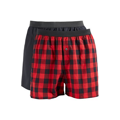 Club Room Mens 2-pk. Patterned & Solid Boxer Shorts