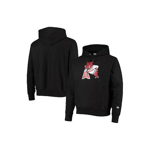 Champion Mens Black Arkansas Razorbacks Vault Logo Reverse Weave Pullover Hoodie