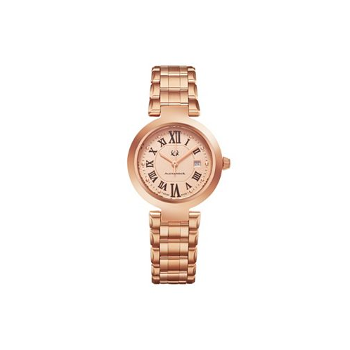 Alexander Womens Niki Rose-Gold Stainless Steel Rose-Gold Dial 32mm Round Watch