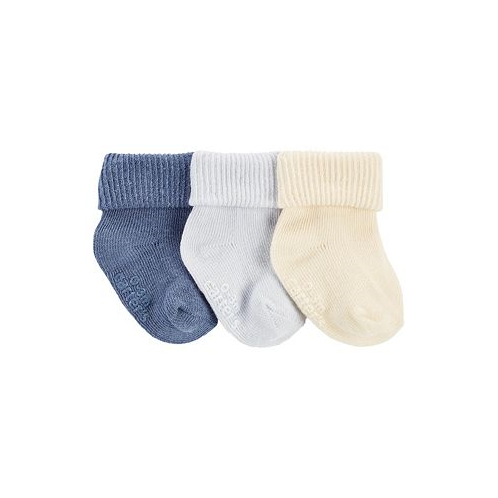 Carters Baby Boys Soft Cotton Ribbed Socks Pack of 3