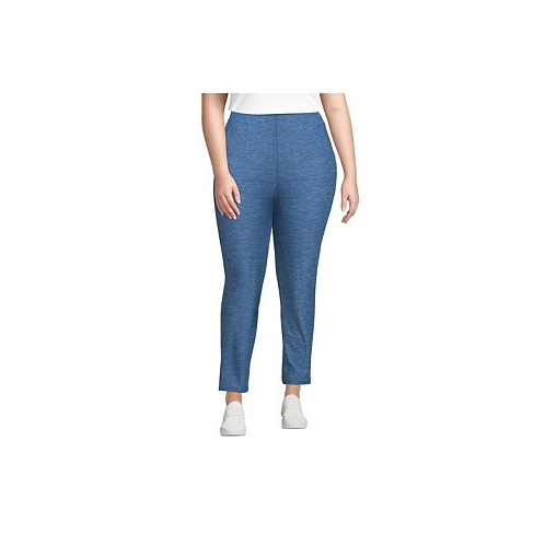 Lands End Plus Size Active High Rise Soft Performance Refined Tapered Ankle Pants