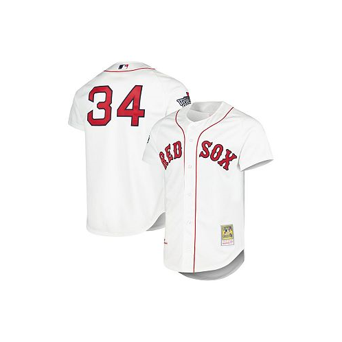 Mitchell & Ness Mens David Ortiz White Boston Red Sox Cooperstown Collection Authentic Jersey