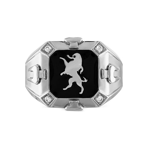 Bulova Mens Crest of Bohemia Diamond (1/20 ct. t.w.) Ring in Sterling Silver