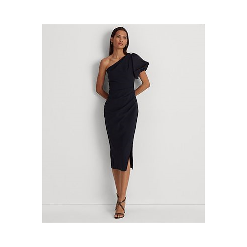 POLO Ralph Lauren Womens One-Shoulder Crepe Cocktail Dress
