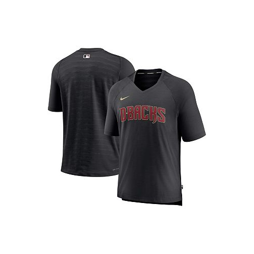 Nike Mens Black Arizona Diamondbacks Authentic Collection Pregame Raglan Performance V-Neck T-shirt