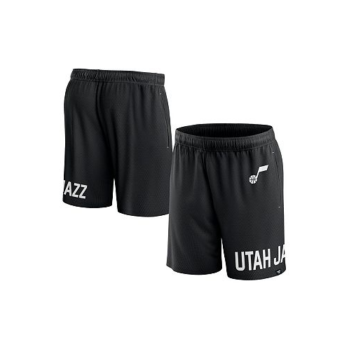 Fanatics Mens Black Utah Jazz Free Throw Mesh Shorts