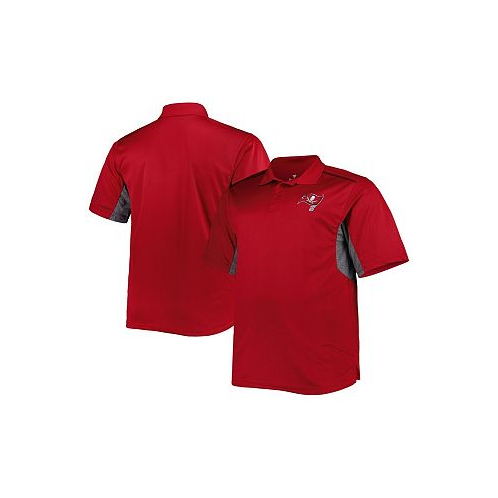 Fanatics Mens Red Tampa Bay Buccaneers Big and Tall Team Color Polo Shirt