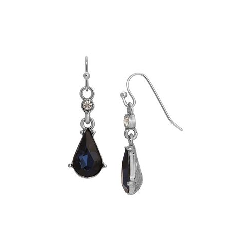 2028 Crystal Blue Pear-Shape Earrings