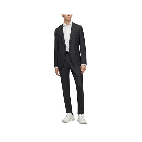 Hugo Boss Mens Wool Blend Slim-Fit Suit