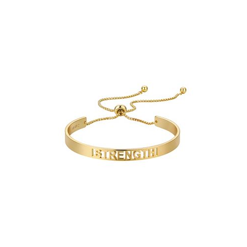Unwritten 14K Gold Flash Plated Strength Bracelet