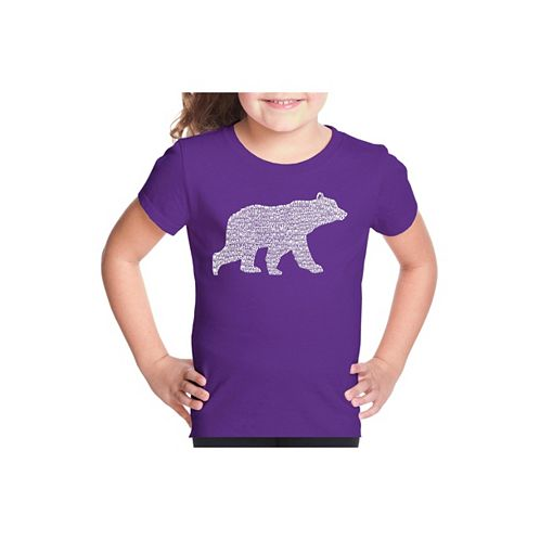 LA Pop Art Big Girls Word Art T-shirt - Mama Bear