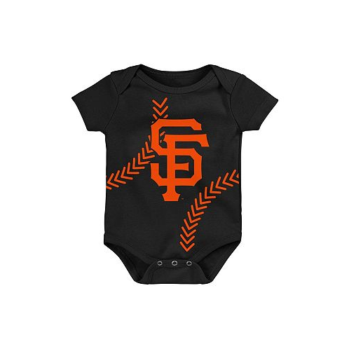 Outerstuff Newborn and Infant Boys and Girls Black San Francisco Giants Running Home Bodysuit
