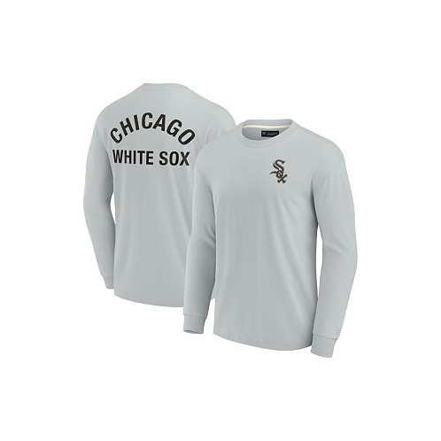 Fanatics Signature Mens and Womens Gray Chicago White Sox Super Soft Long Sleeve T-shirt