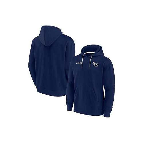 Fanatics Signature Mens and Womens Navy Tennessee Titans Super Soft Fleece Pullover Hoodie