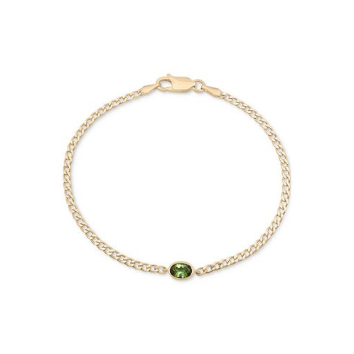 Audrey by Aurate Green Tourmaline Curb Link Bracelet (1/2 ct. t.w.) in Gold Vermeil