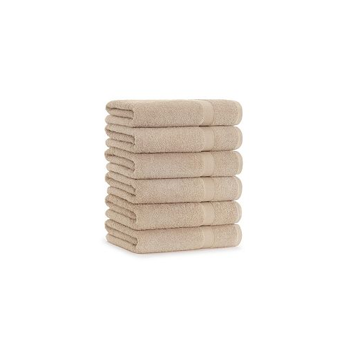 Arkwright Home True Color Bath Towels (6 Pack) Solid Color Options 25x52 in. 100% Soft Cotton