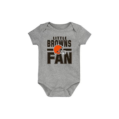 Outerstuff Newborn and Infant Boys and Girls Heathered Gray Cleveland Browns Little Fan Bodysuit