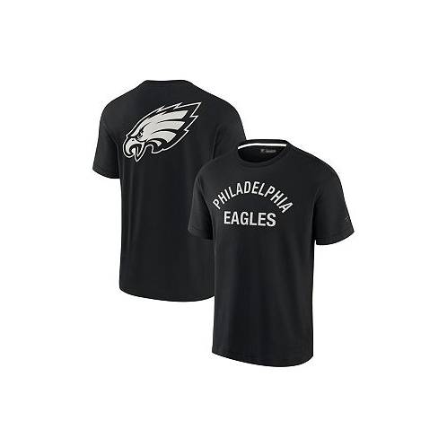 Fanatics Signature Mens and Womens Black Philadelphia Eagles Super Soft Short Sleeve T-shirt
