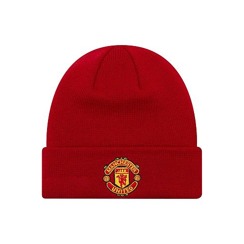New Era Big Boys Red Manchester United Essential Cuffed Knit Hat