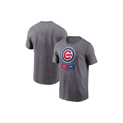 Nike Mens Heather Charcoal Chicago Cubs 2023 MLB World Tour: London Series T-shirt