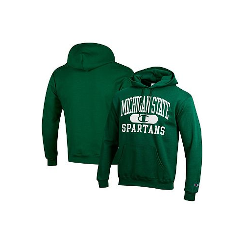 Champion Mens Green Michigan State Spartans Arch Pill Pullover Hoodie