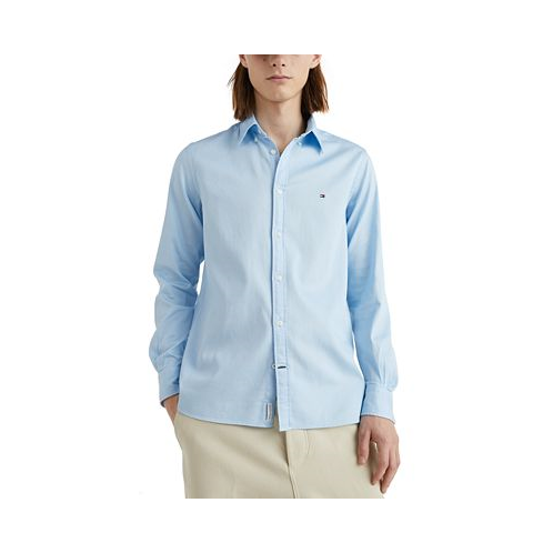 Tommy Hilfiger Mens Core Flex Trim-Fit Dobby Button-Down Shirt