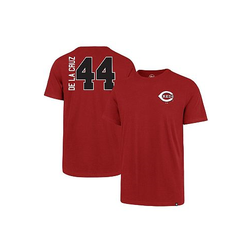 47 Brand Mens Elly De La Cruz Red Cincinnati Reds Name and Number T-shirt