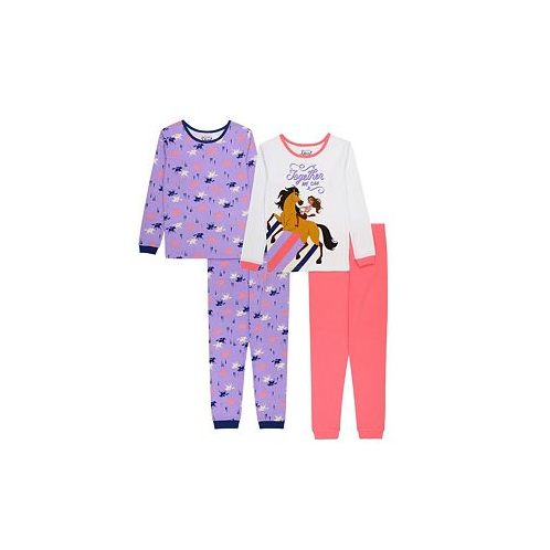 Spirit Little Girls Top and Pajama 4 Piece Set