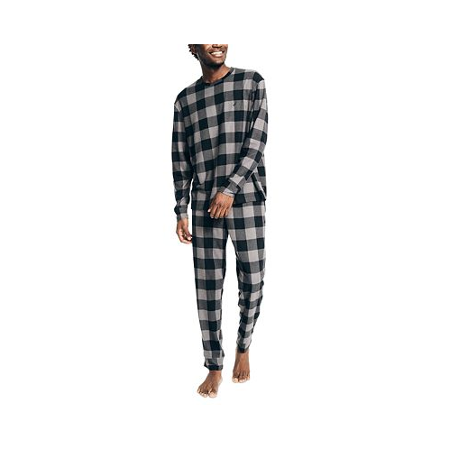 Nautica Mens 2-Pc. Relaxed-Fit Waffle-Knit T-Shirt & Pajama Pants Set