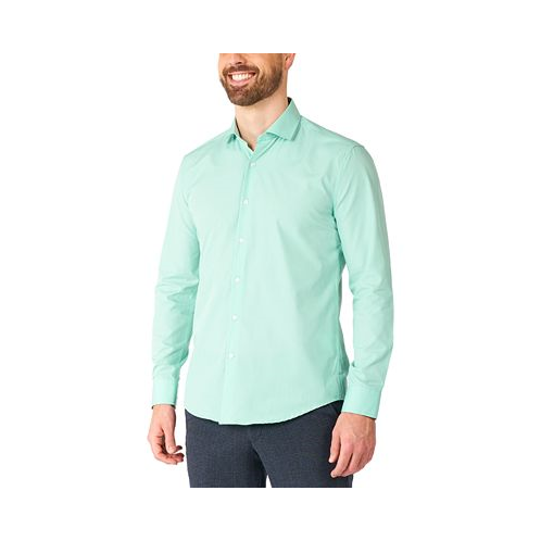 OppoSuits Mens Long-Sleeve Magic Mint Solid Shirt