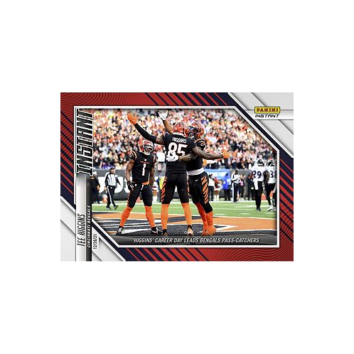 Panini America Tee Higgins Cincinnati Bengals Parallel Instant NFL Week 16 Higgins Career Day Leads Bengals Pass Catchers Single Trading Card - Limited Edition of 99