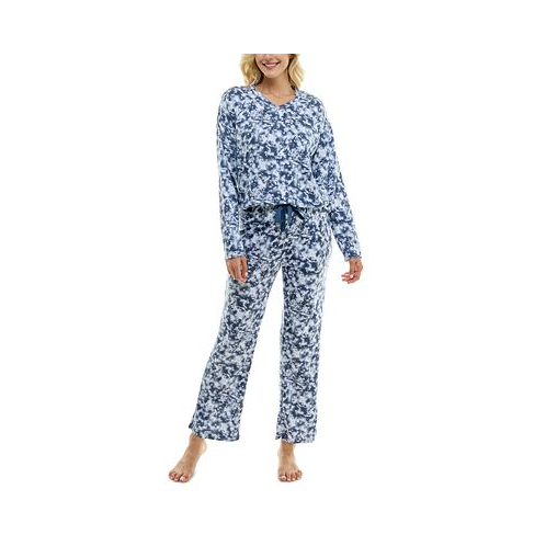 Roudelain Womens 2-Pc. Whisperluxe Printed Pajamas Set