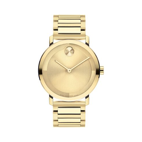 Movado Mens Bold Evolution 2.0 Swiss Quartz Ionic Plated Light Gold-Tone 2 Steel Watch 40mm