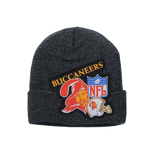 Mitchell & Ness Big Boys and Girls Black Tampa Bay Buccaneers XL Logo Cuffed Knit Hat