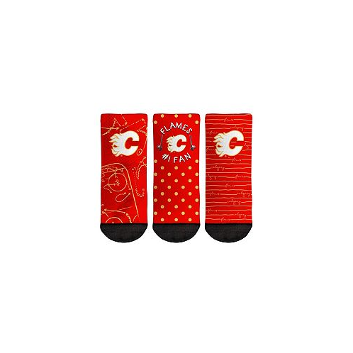 Toddler Boys and Girls Rock Em Socks Calgary Flames #1 Fan 3-Pack Crew Socks Set