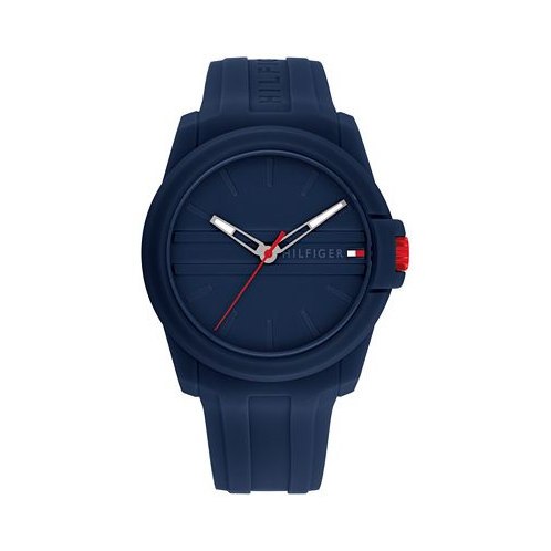 Tommy Hilfiger Mens Quartz Blue Silicone Watch 44mm